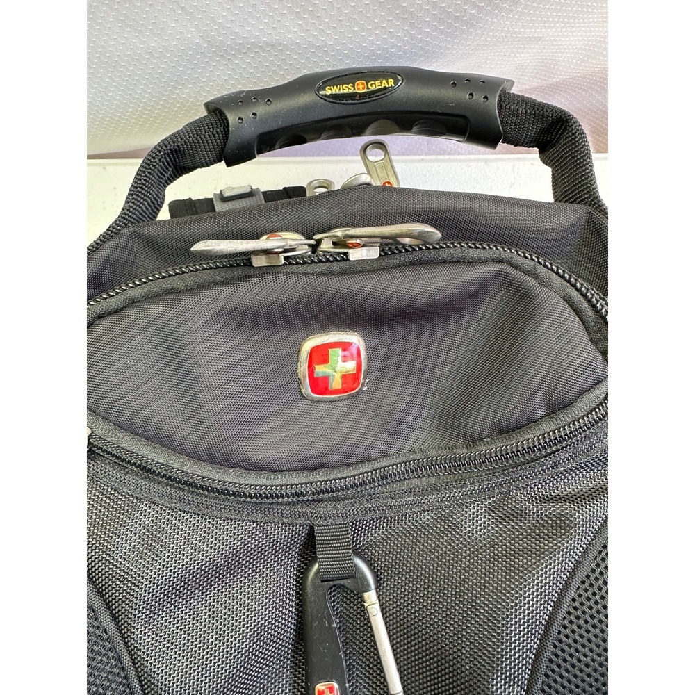 SwissGear 1900 ScanSmart Laptop Backpack Black 19x14x6 Airflow Multi Pockets Zip - Picture 3 of 16